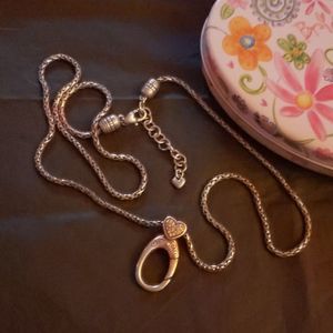 BRIGHTON ABC Hook Charm Holder Pendant Necklace RETIRED